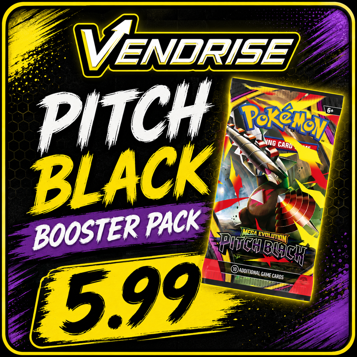 Pokémon Mega Evolution Pitch Black booster pack – VendRise UK