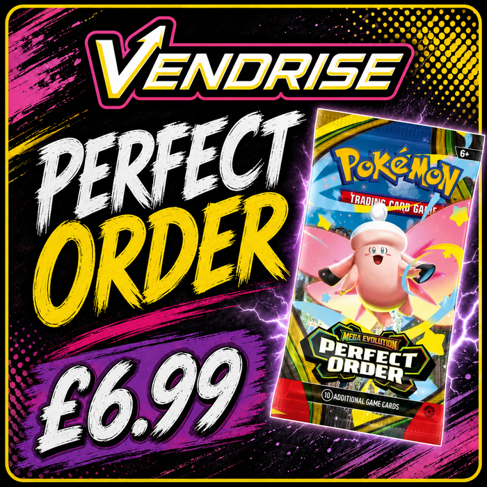 Pokémon Perfect Order sealed booster pack from VendRise