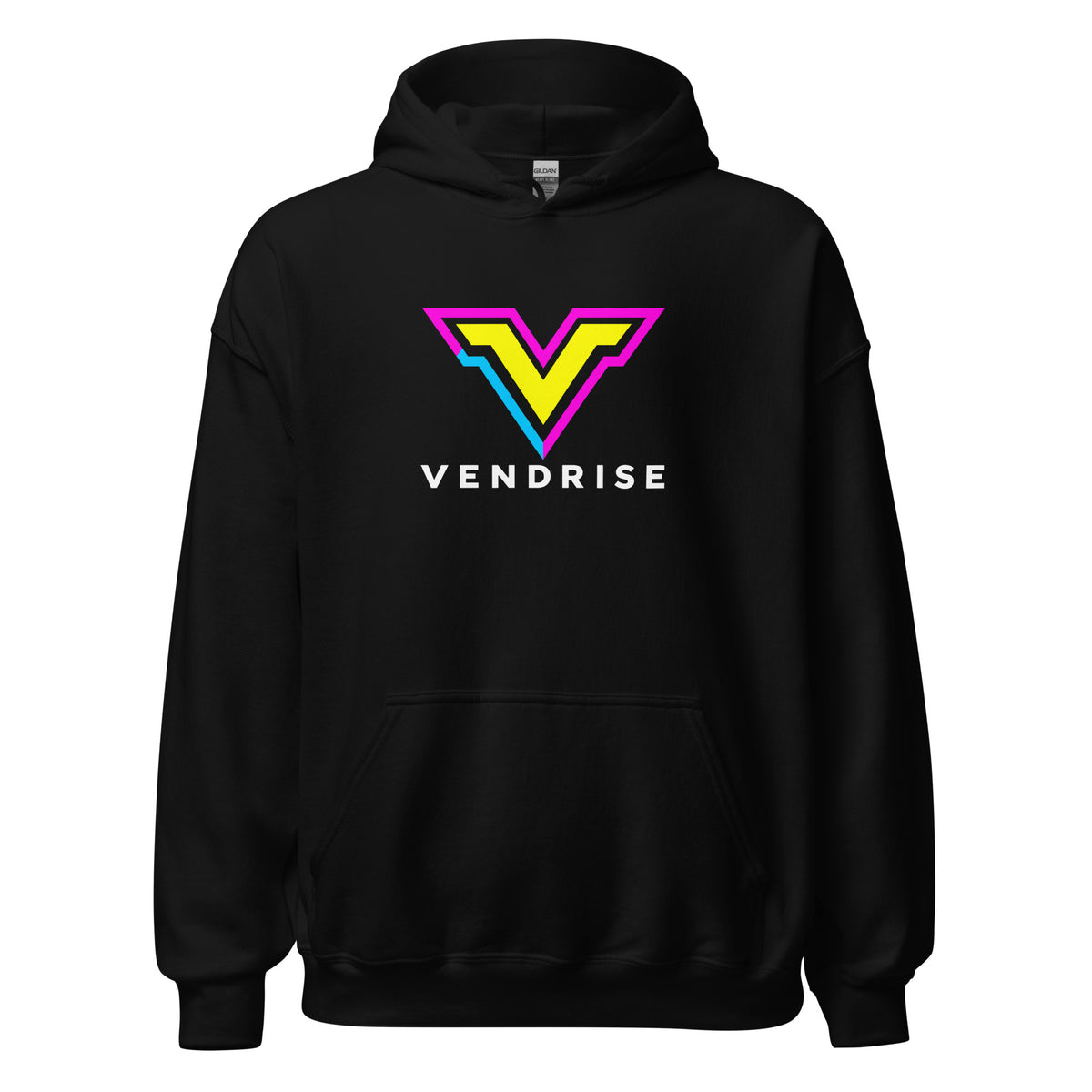 VendRise Classic unisex hoodie in Black, front view