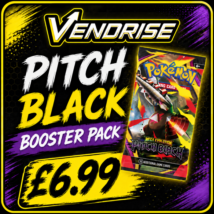 VendRise Pokémon Pitch Black booster pack promotional image showing £6.99